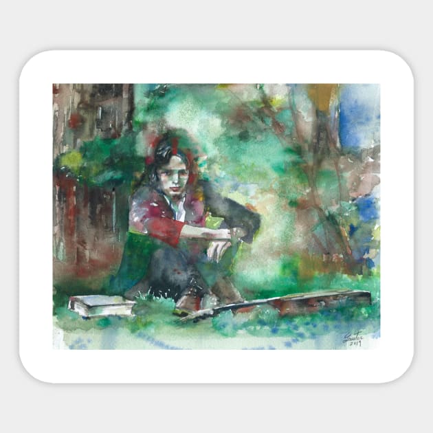 NICK DRAKE watercolor portrait .3 Sticker by lautir